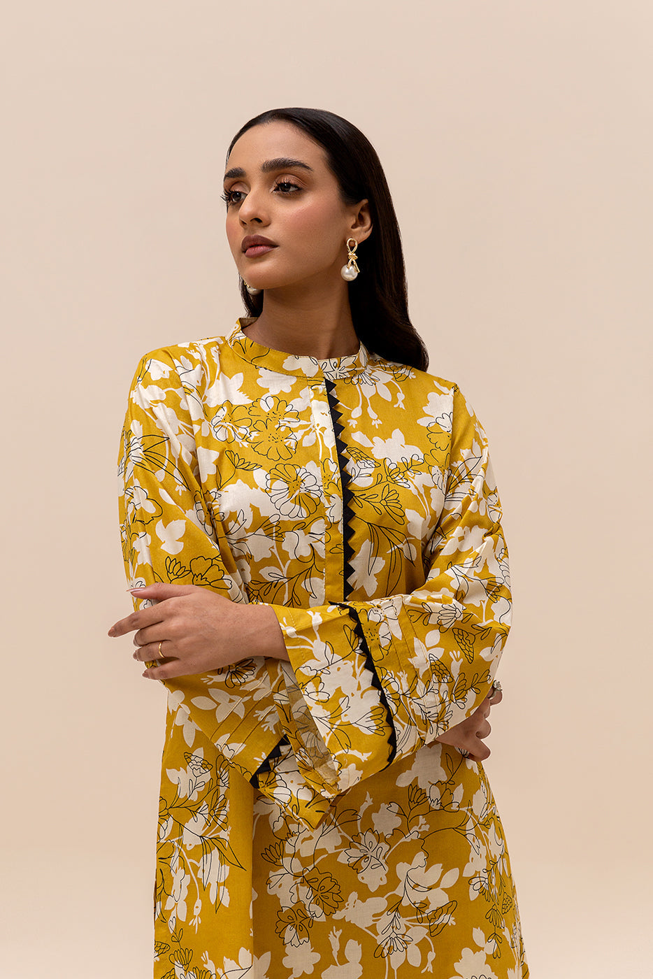 2 Piece Printed Lawn Suit-Dandelion Charm (Unstitched)