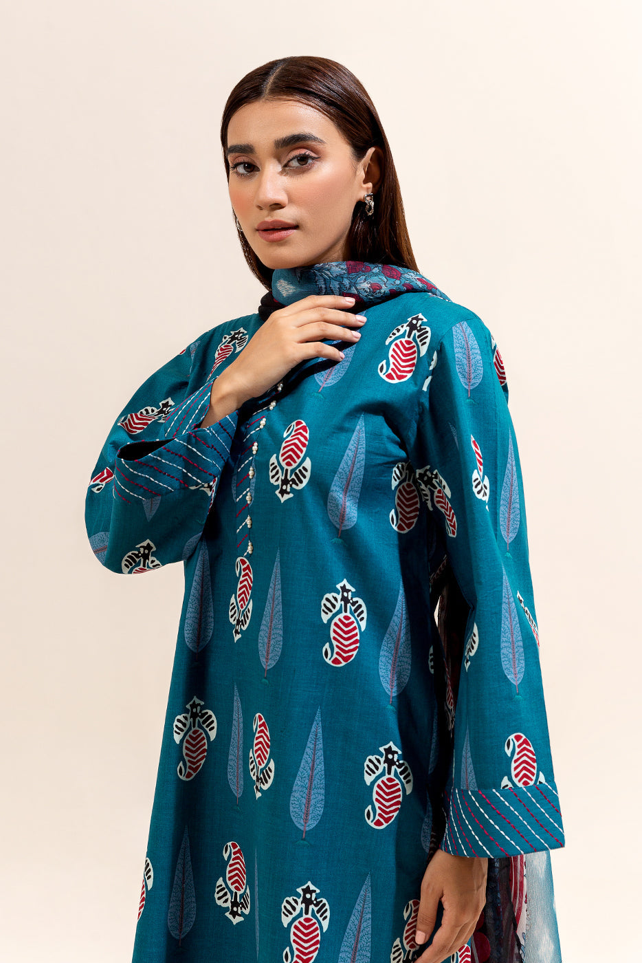2 Piece Printed Lawn Suit-Deep Flair (Unstitched)