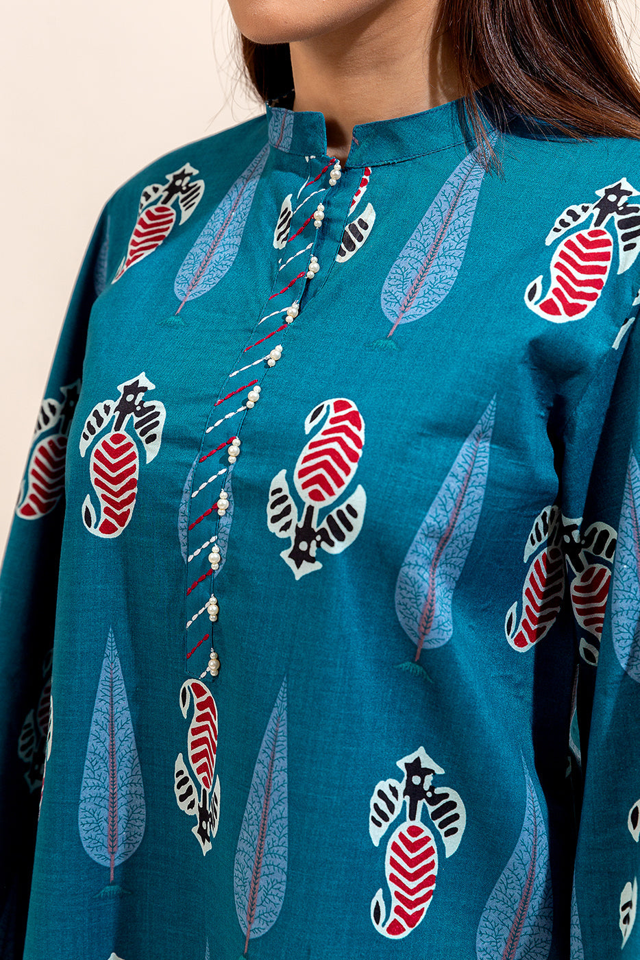 2 Piece Printed Lawn Suit-Deep Flair (Unstitched)