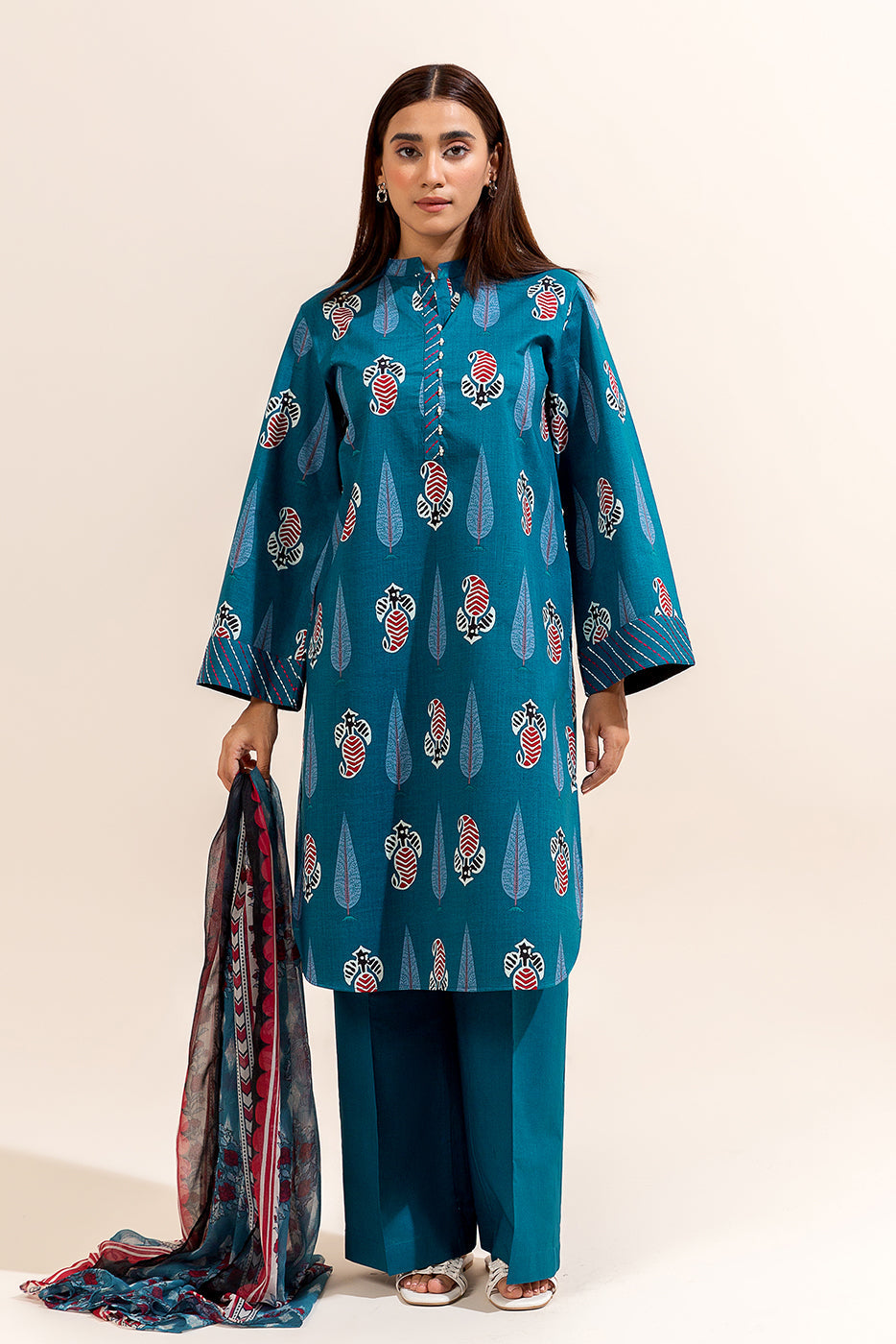 2 Piece Printed Lawn Suit-Deep Flair (Unstitched)
