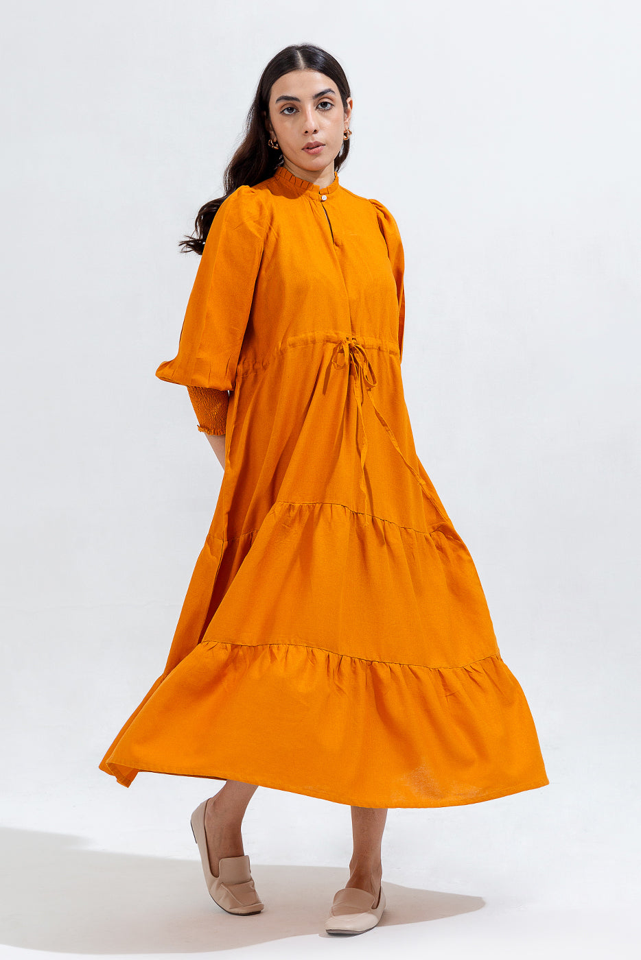 Mustard Tier Dress
