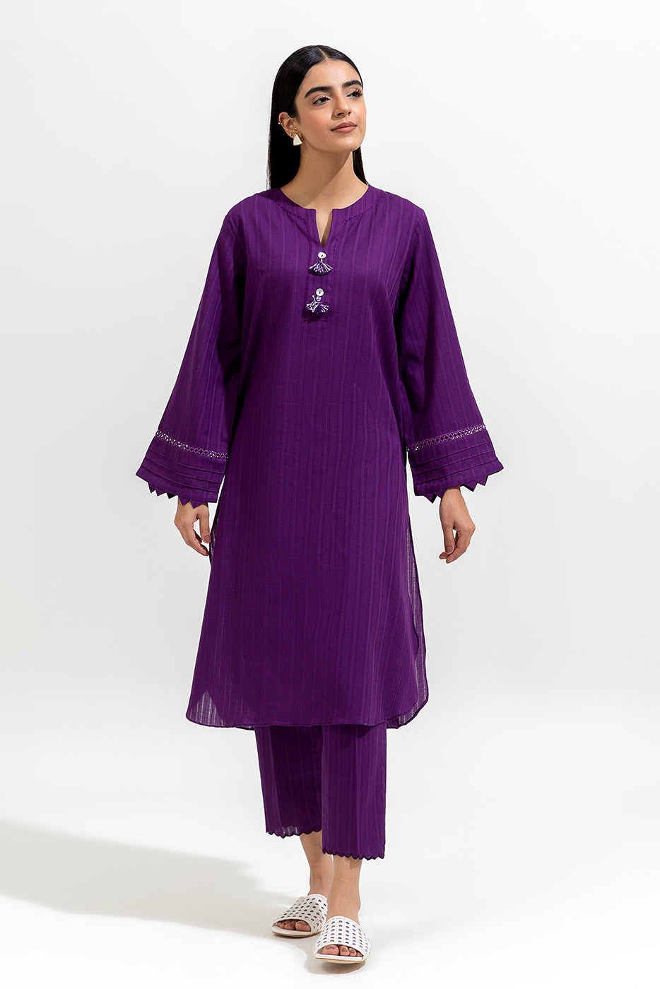 2 PIECE BASIC JACQUARD SUIT (PRET)