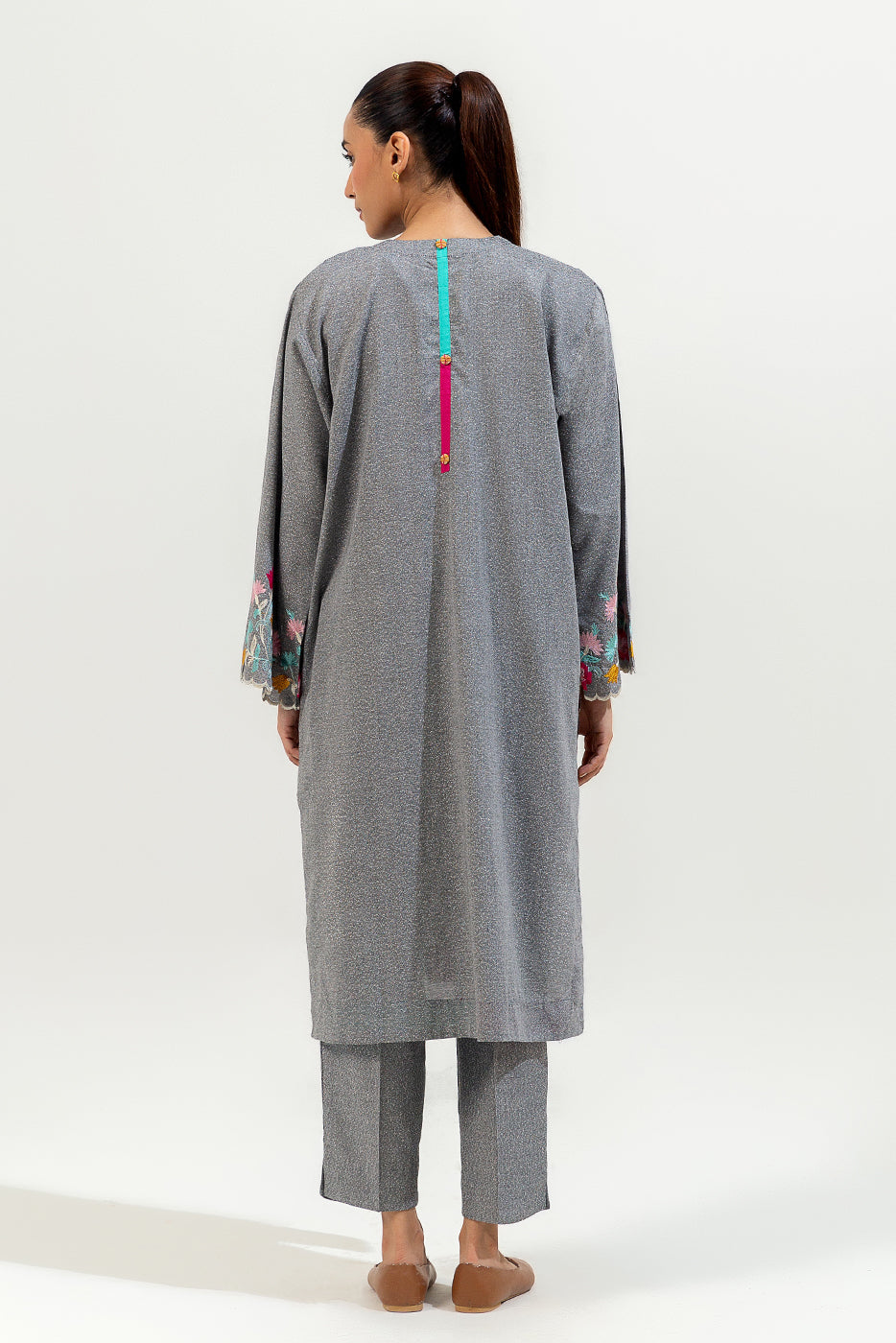 2 Piece Embroidered Karandi Suit (Pret)