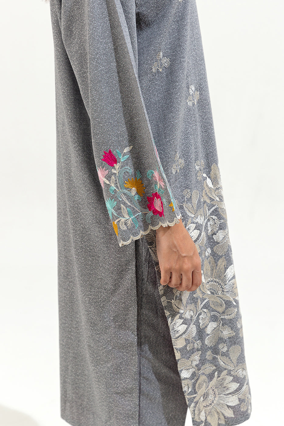 2 Piece Embroidered Karandi Suit (Pret)