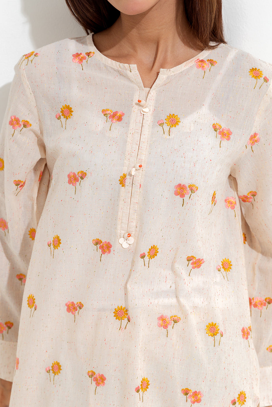 2 Piece Embroidered Multi Naps Suit (Pret)