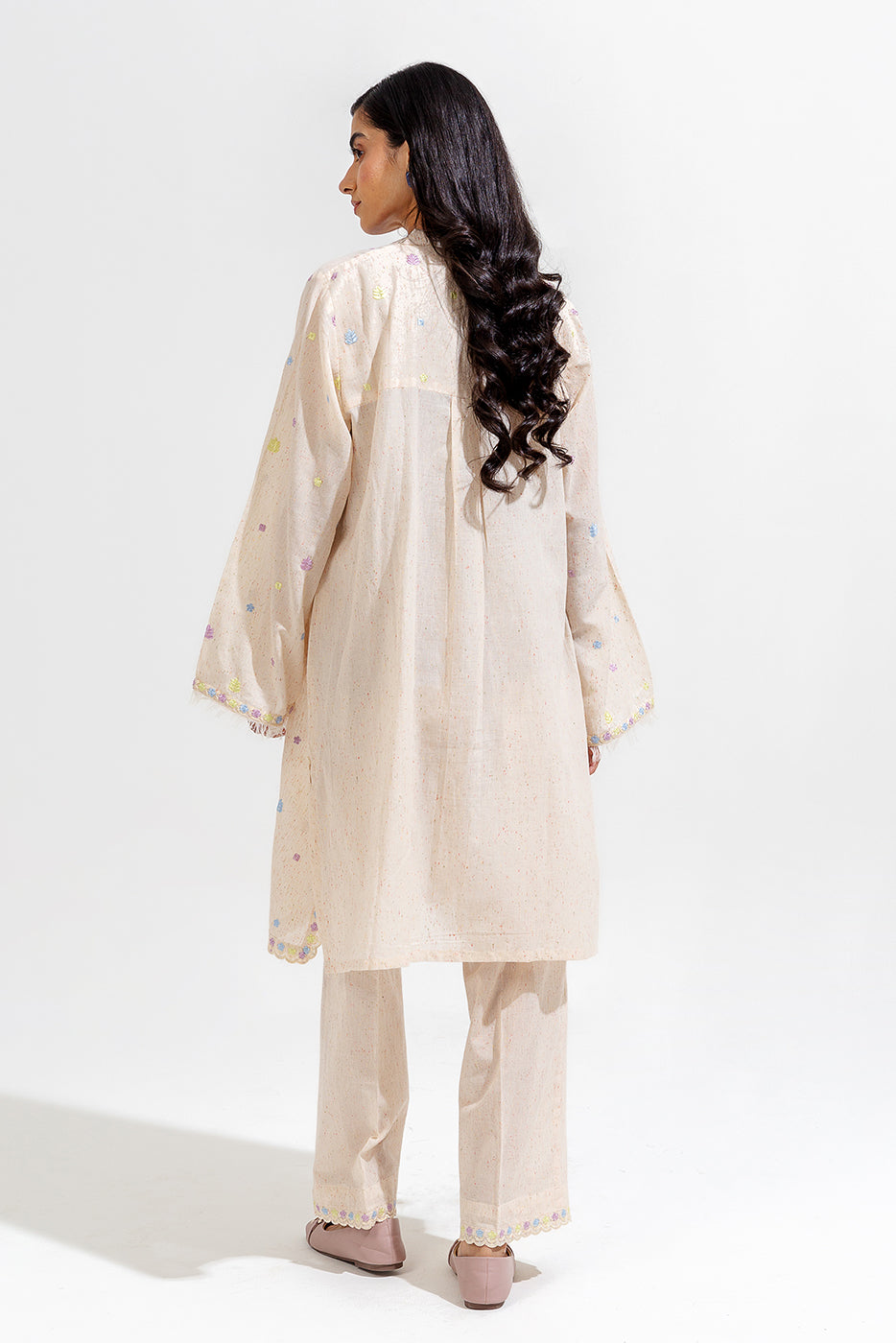 2 Piece Embroidered Multi Naps Suit (Pret)