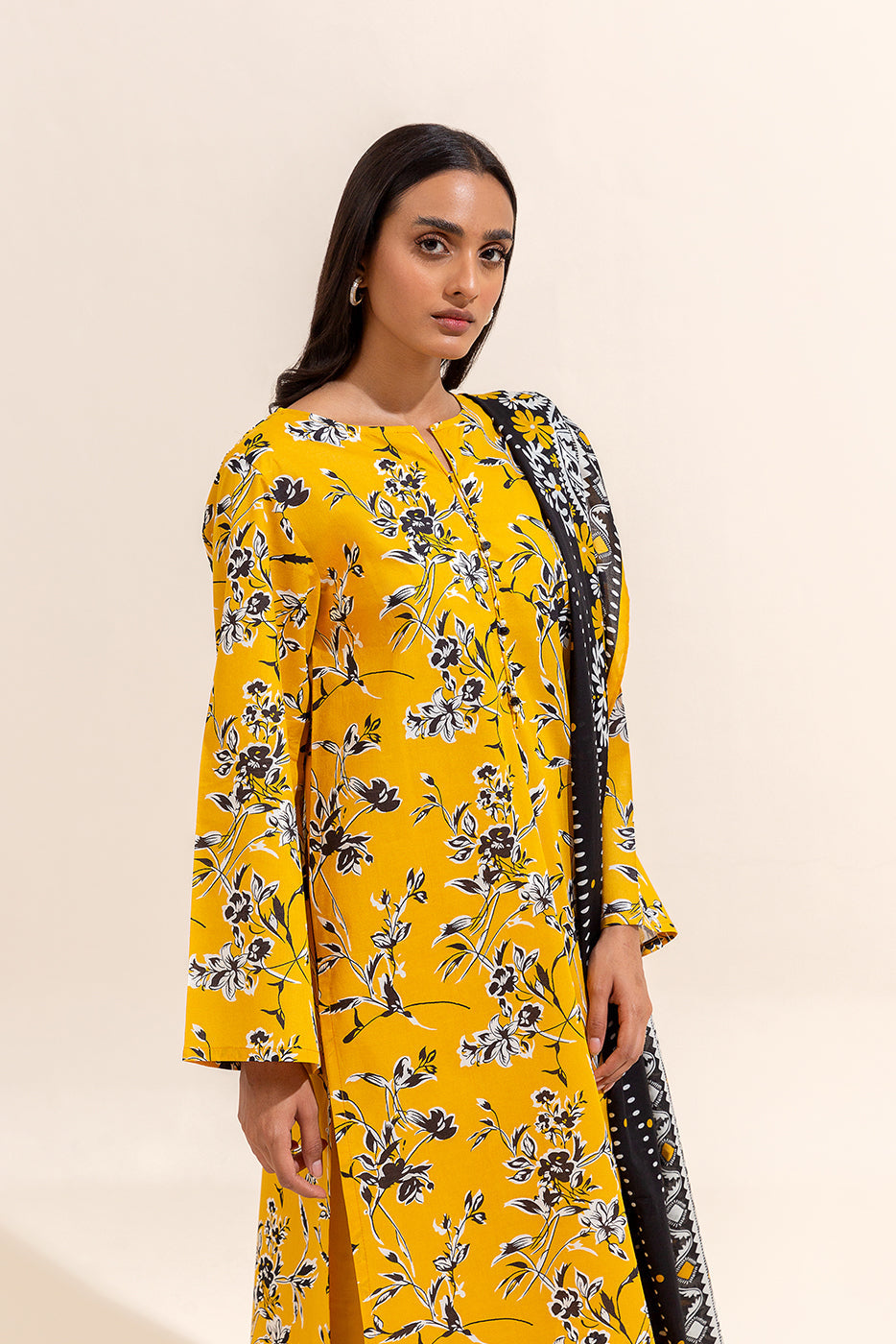3 Piece Printed Lawn Suit-Sunbeam (Unstitched)