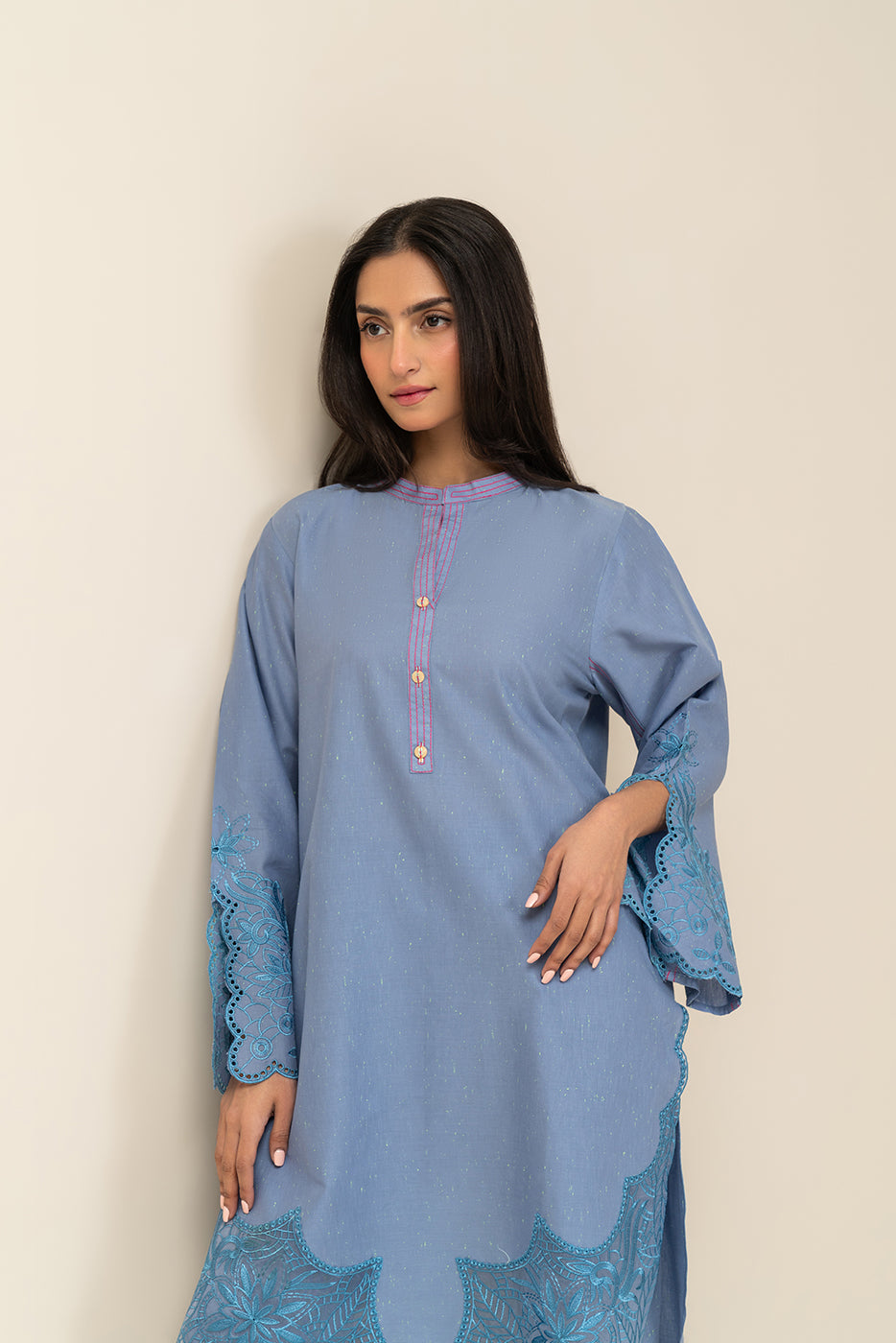 EMBROIDERED NEON NEPS SHIRT (PRET)