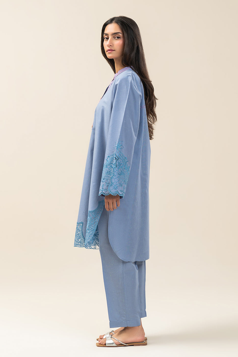 2 PIECE EMBROIDERED NEON NEPS SUIT (PRET)