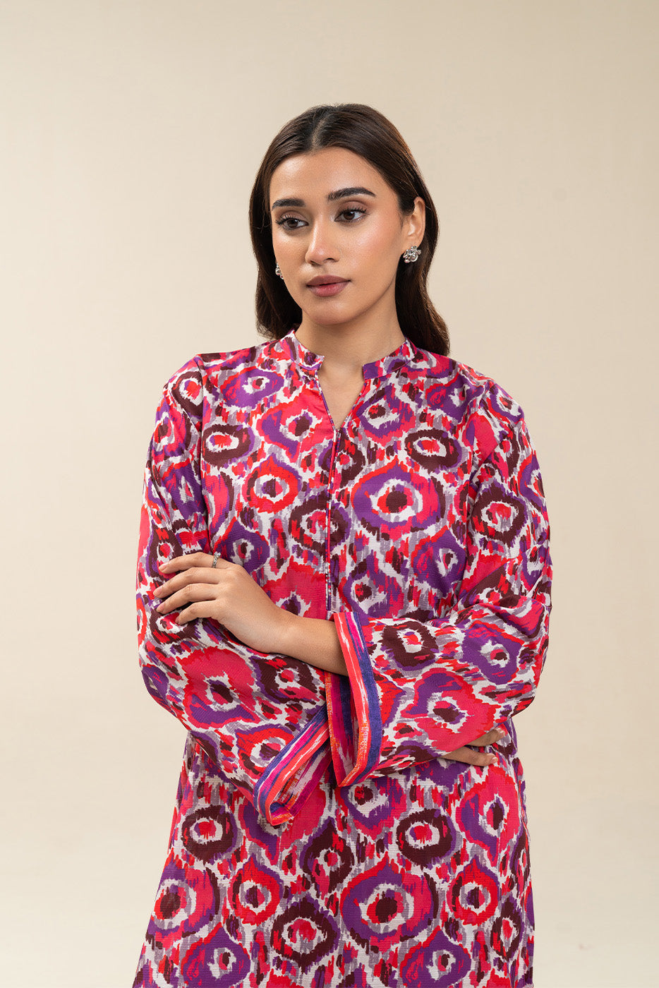PRINTED DORIA LAWN SHIRT (PRET)