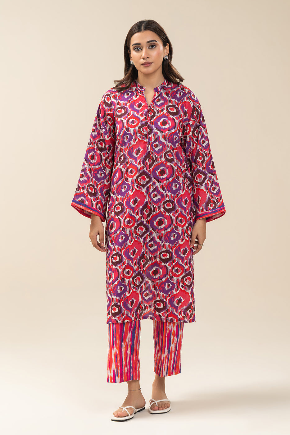 PRINTED DORIA LAWN SHIRT (PRET)