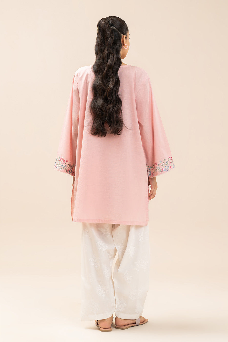 EMBROIDERED SLUB SHIRT (PRET)