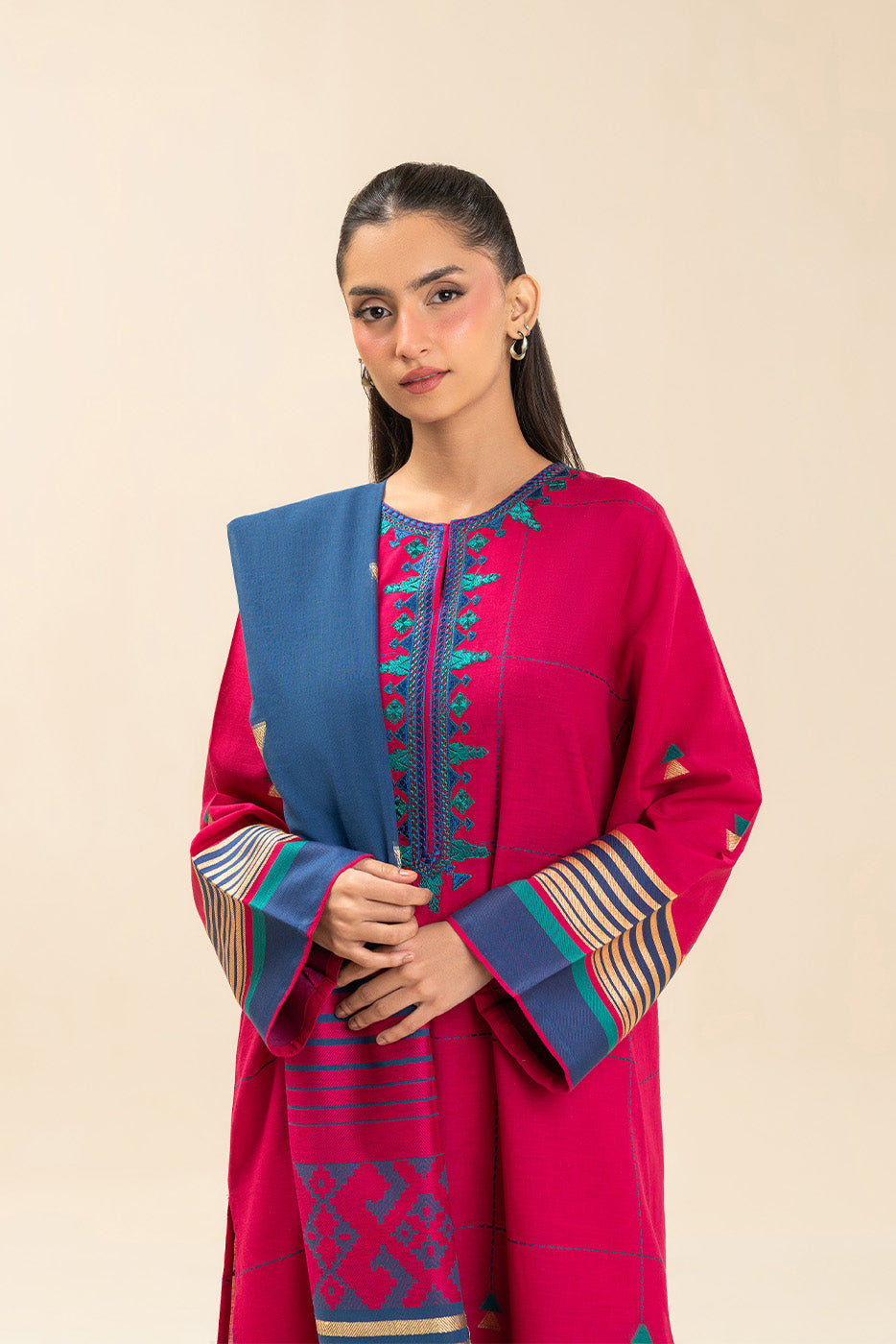 3 PIECE EMBROIDERED JACQUARD SUIT (PRET) - BT1260001PR0029-MULTI-2000000307533-8