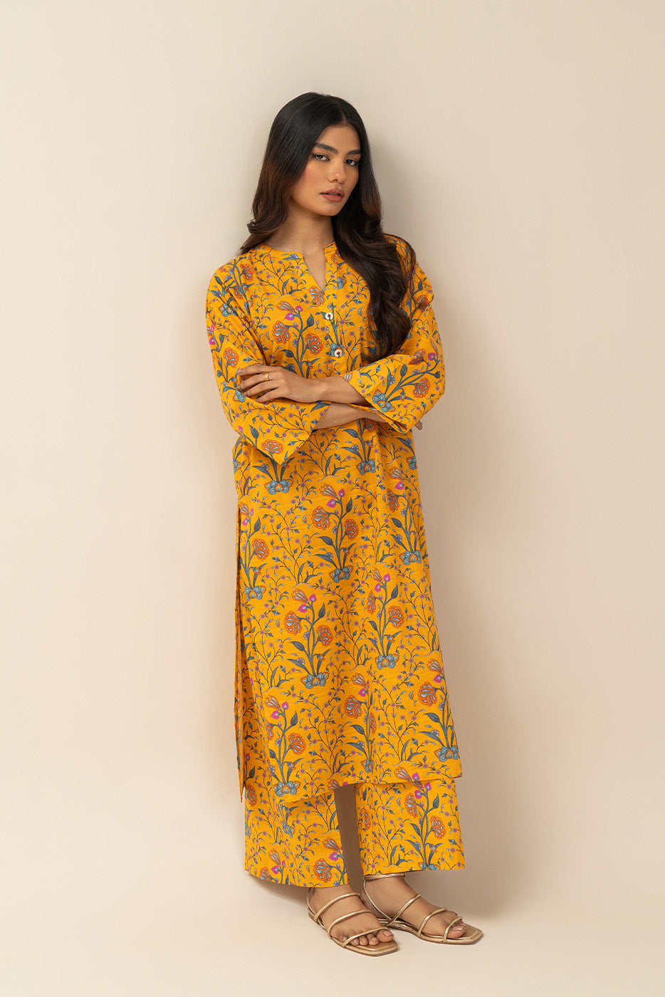 2 Piece Printed Doria Lawn Suit (Pret)