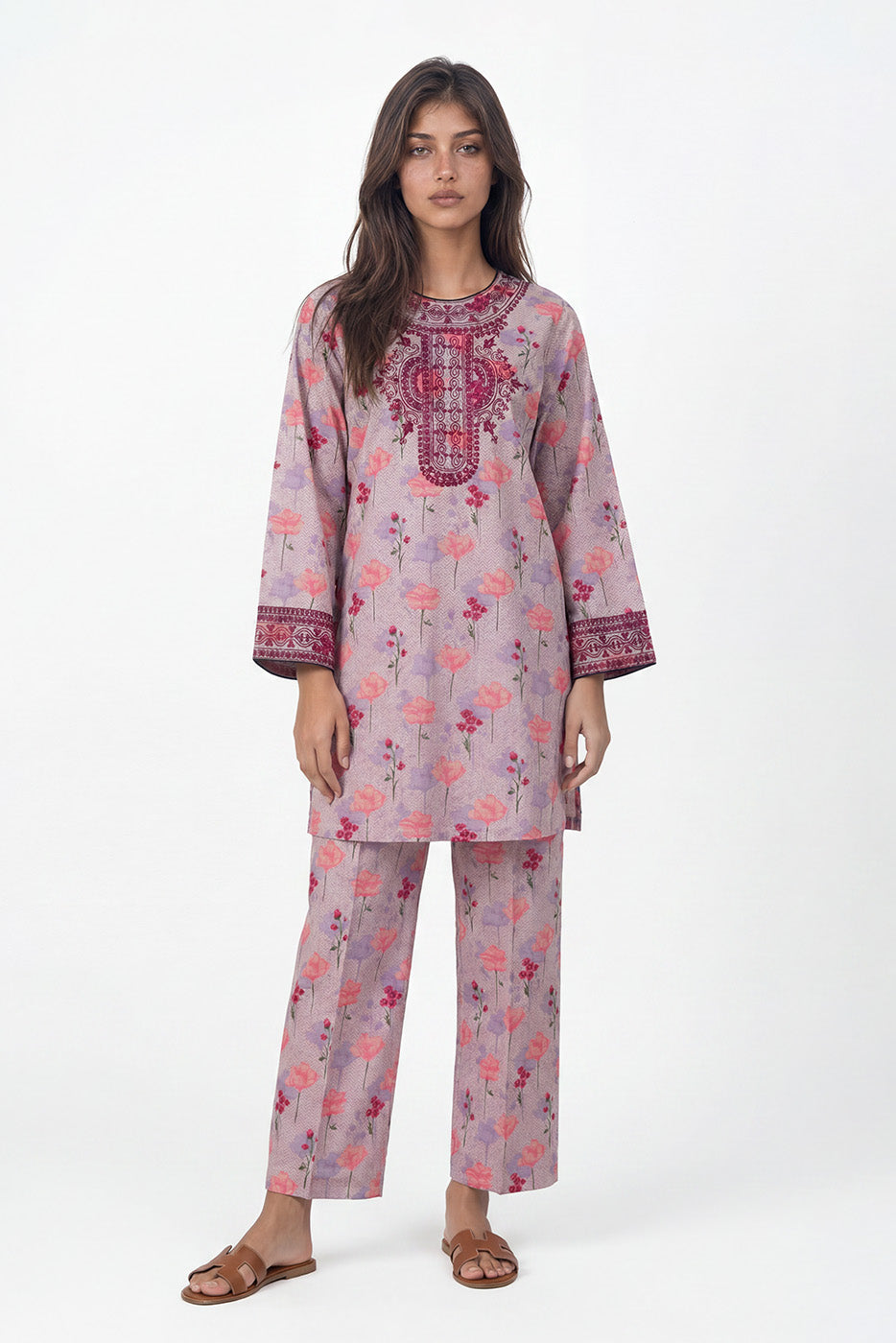 2 PIECE PRINTED LAWN SUIT (PRET)