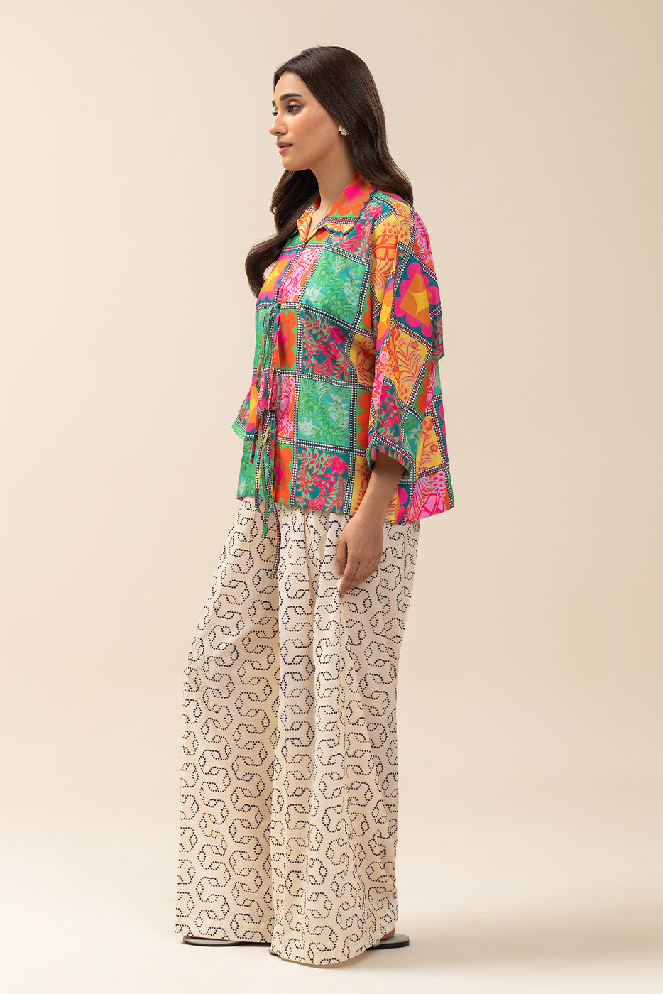 2 PIECE PRINTED SILK CO-ORD SET (FLOW)