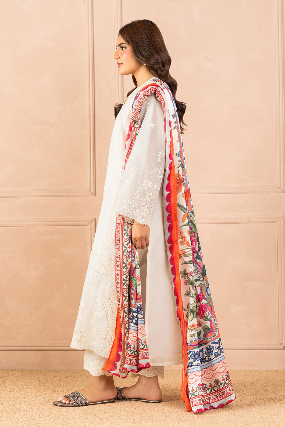 EMBROIDERED PAPER COTTON SHIRT (LUXURY PRET)