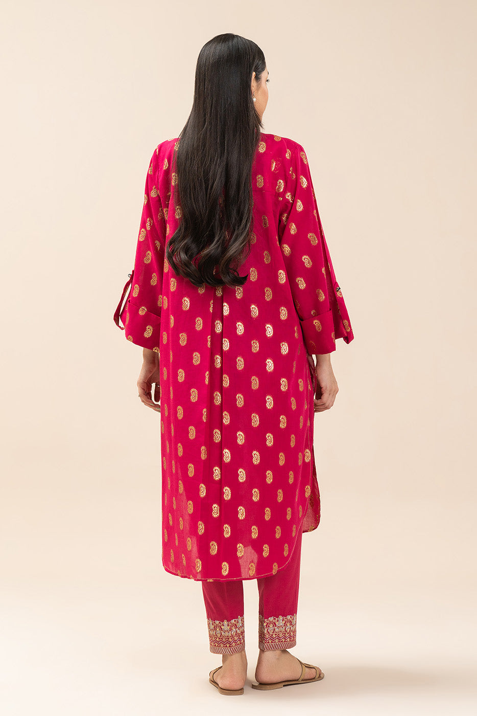 EMBROIDERED LUREX JACQUARD SHIRT (PRET)