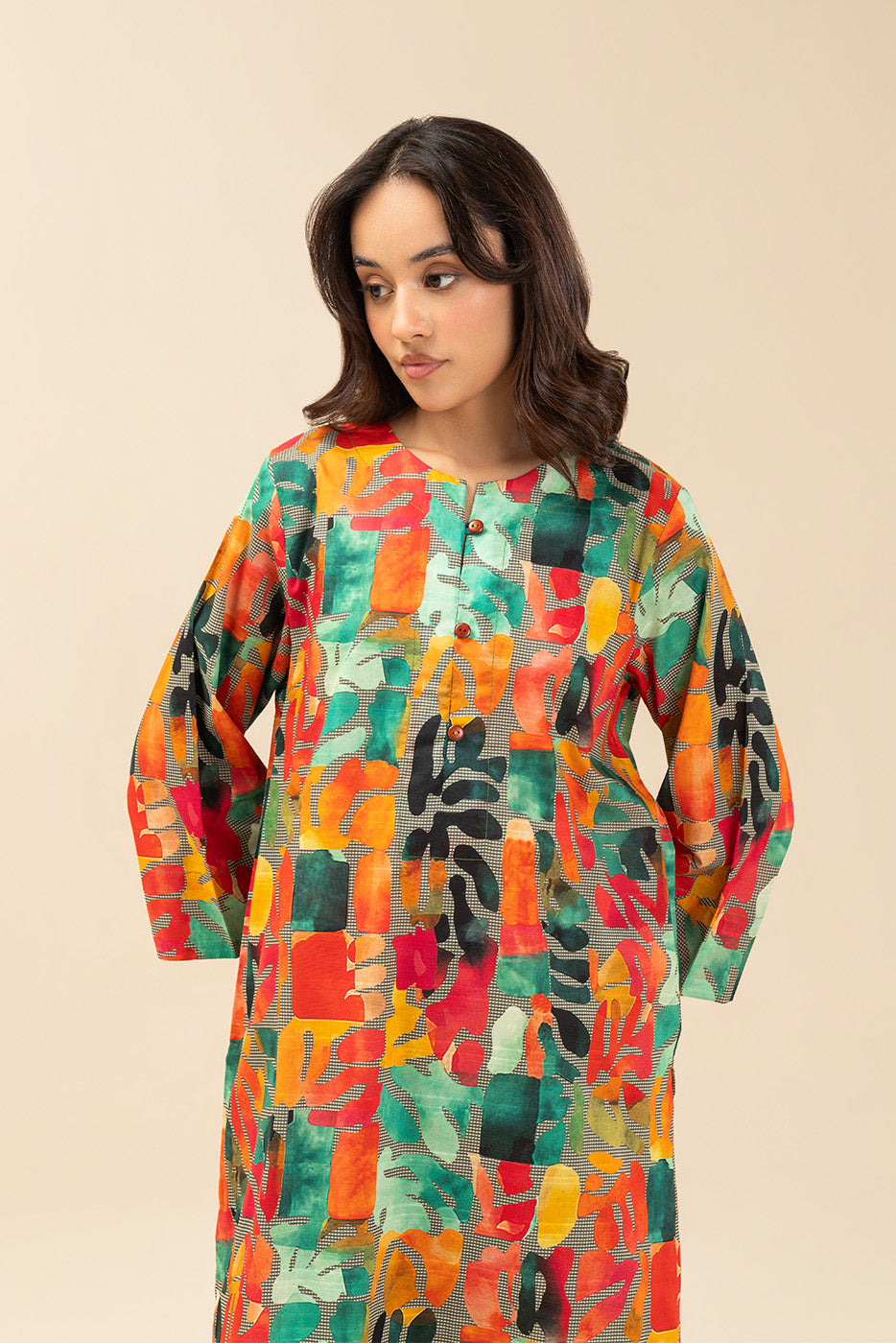 PRINTED DORIA LAWN SHIRT (PRET)