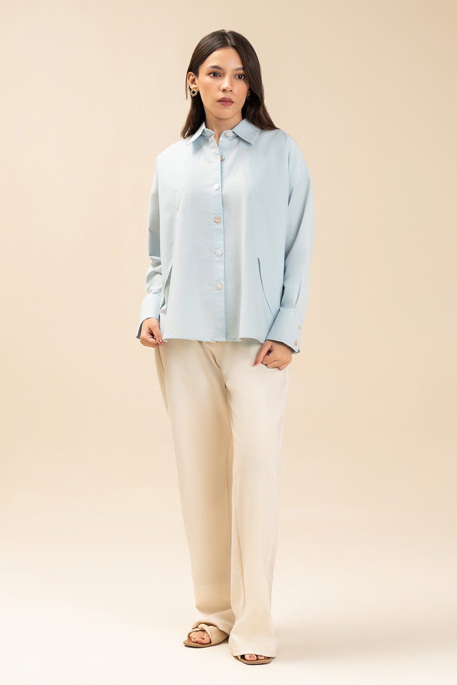 EMBROIDERED COTTON LINEN TOP (FLOW)