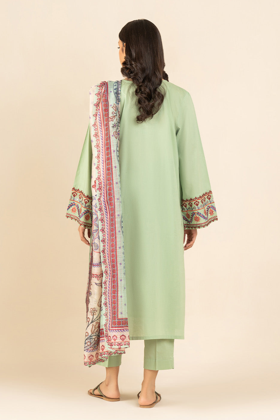 3 PIECE EMBROIDERED LAWN SUIT (PRET) - BT1260004PR0249-GREEN-2000000307643-8