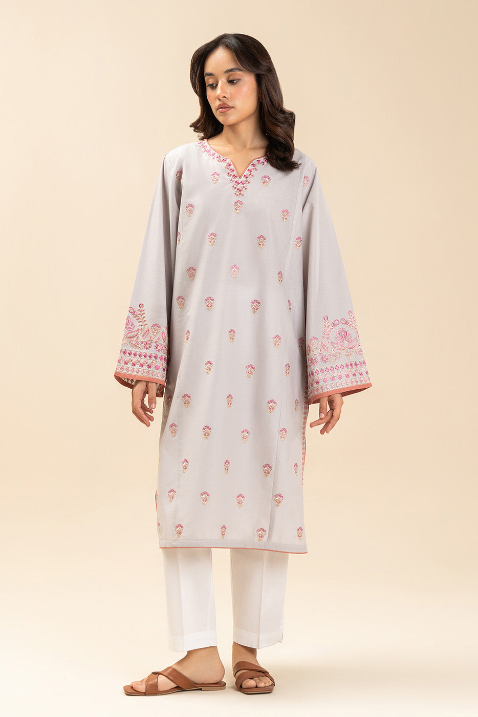 EMBROIDERED JACQUARD SHIRT (PRET)