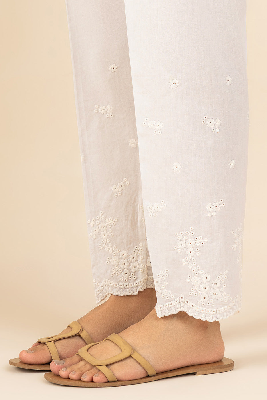 EMBROIDERED STRAIGHT PANTS