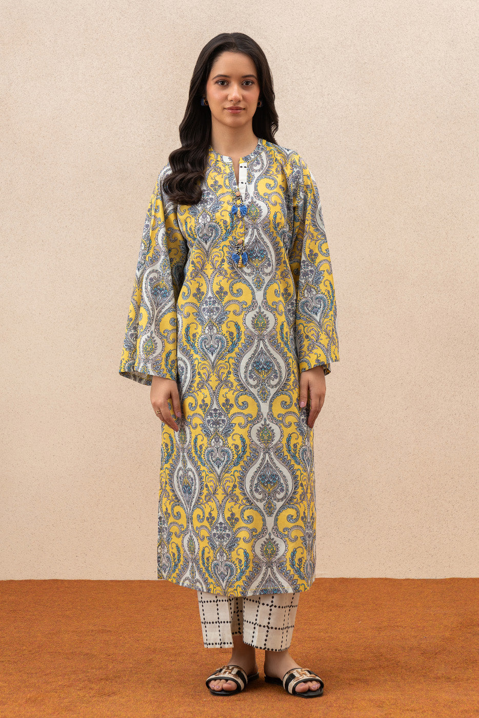 PRINTED DORIA LAWN SHIRT (PRET)