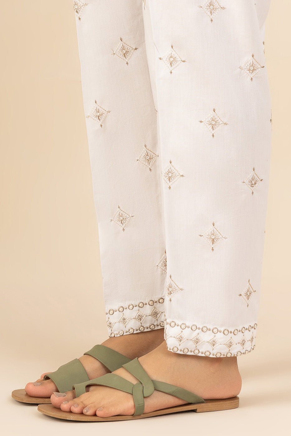 EMBROIDERED STRAIGHT PANTS - BT1260006PT1579-WHITE-181586-8