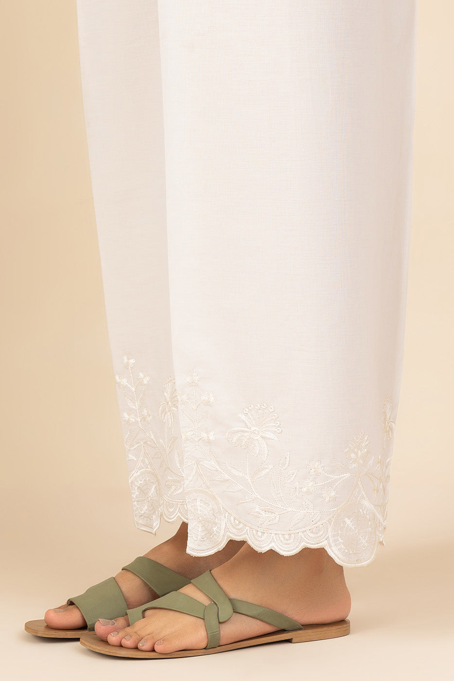 EMBROIDERED CULOTTE PANTS - BT1260006PT1580-WHITE-181591-8