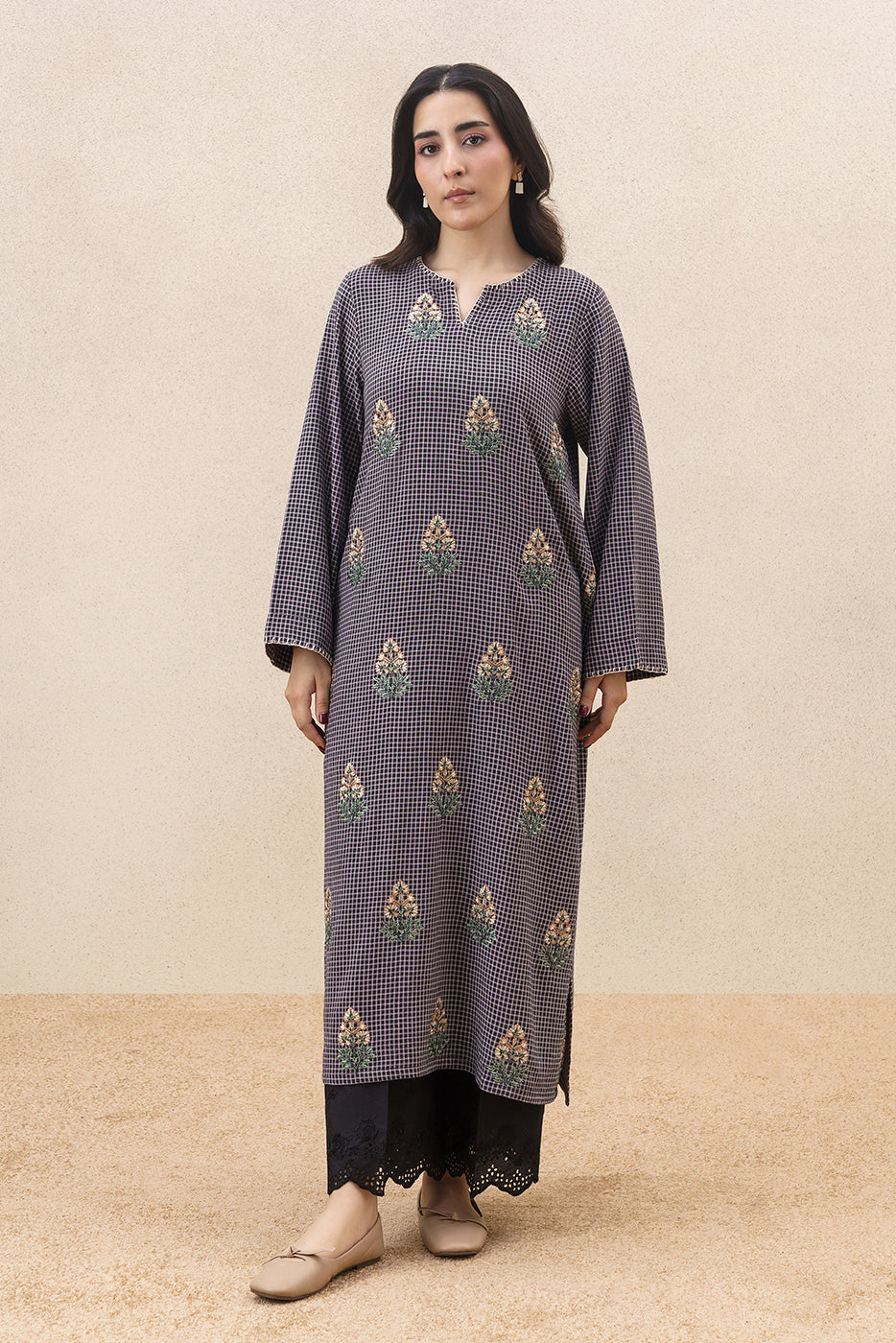 EMBROIDERED YARN DYED SHIRT (PRET)