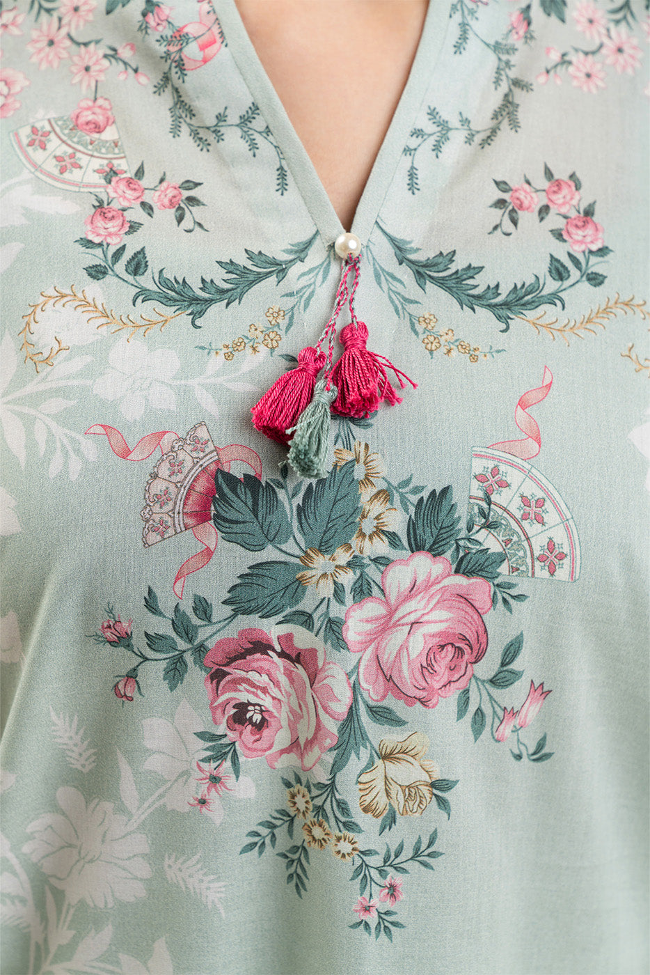 3 PIECE PRINTED LAWN SUIT-PASTEL BLOOM (UNSTITCHED)
