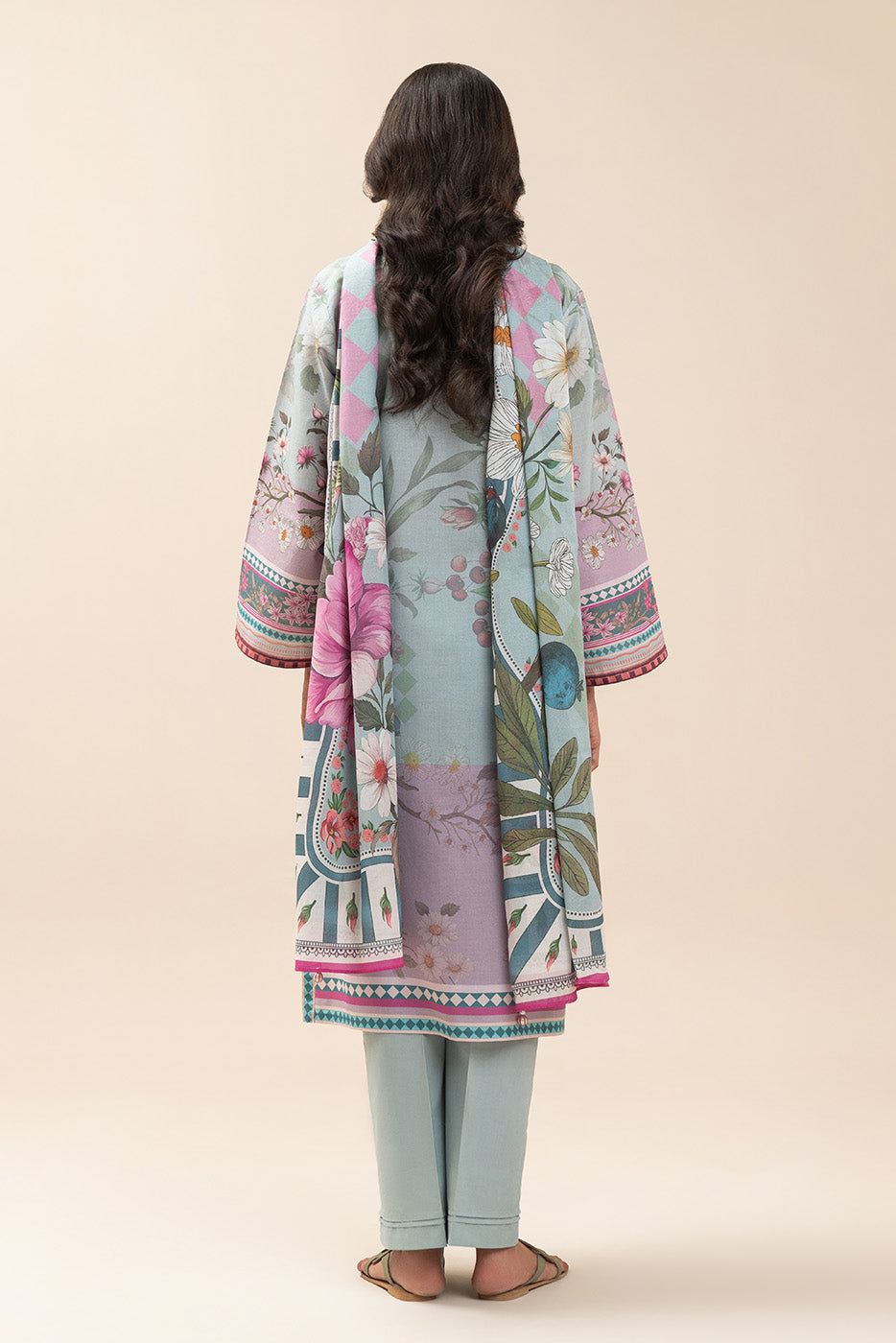 3 PIECE PRINTED LAWN SUIT-FLORINA BREEZE (UNSTITCHED)