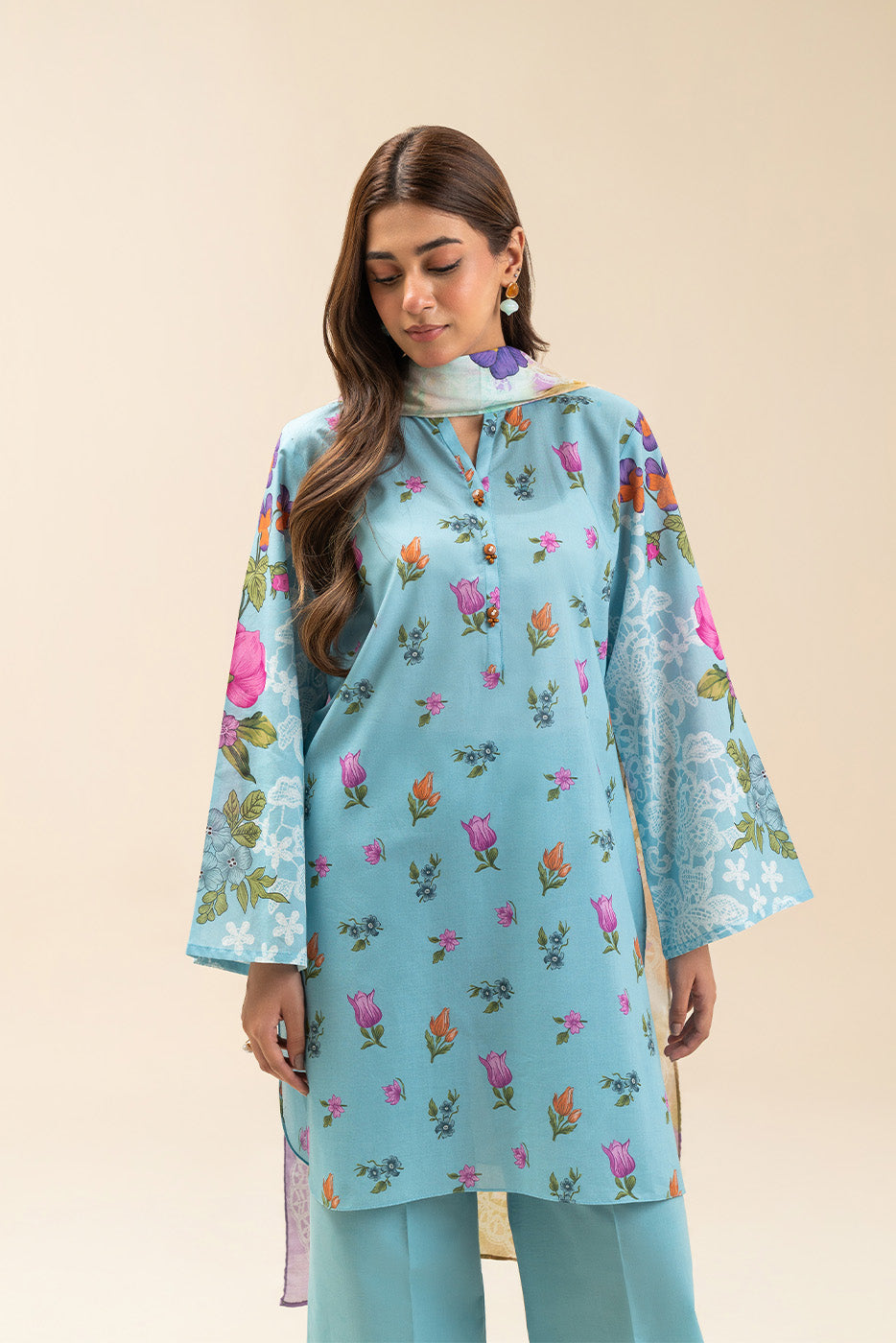 3 Piece Printed Lawn Suit-Petalia (Unstitched)