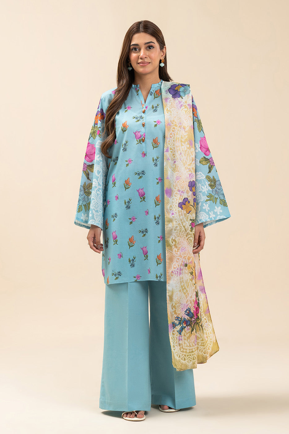 3 Piece Printed Lawn Suit-Petalia (Unstitched)