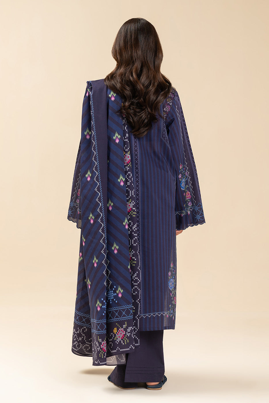 3 PICE PRINTED LAWN SUIT-SORCERER’S GARDEN (UNSTITCHED)