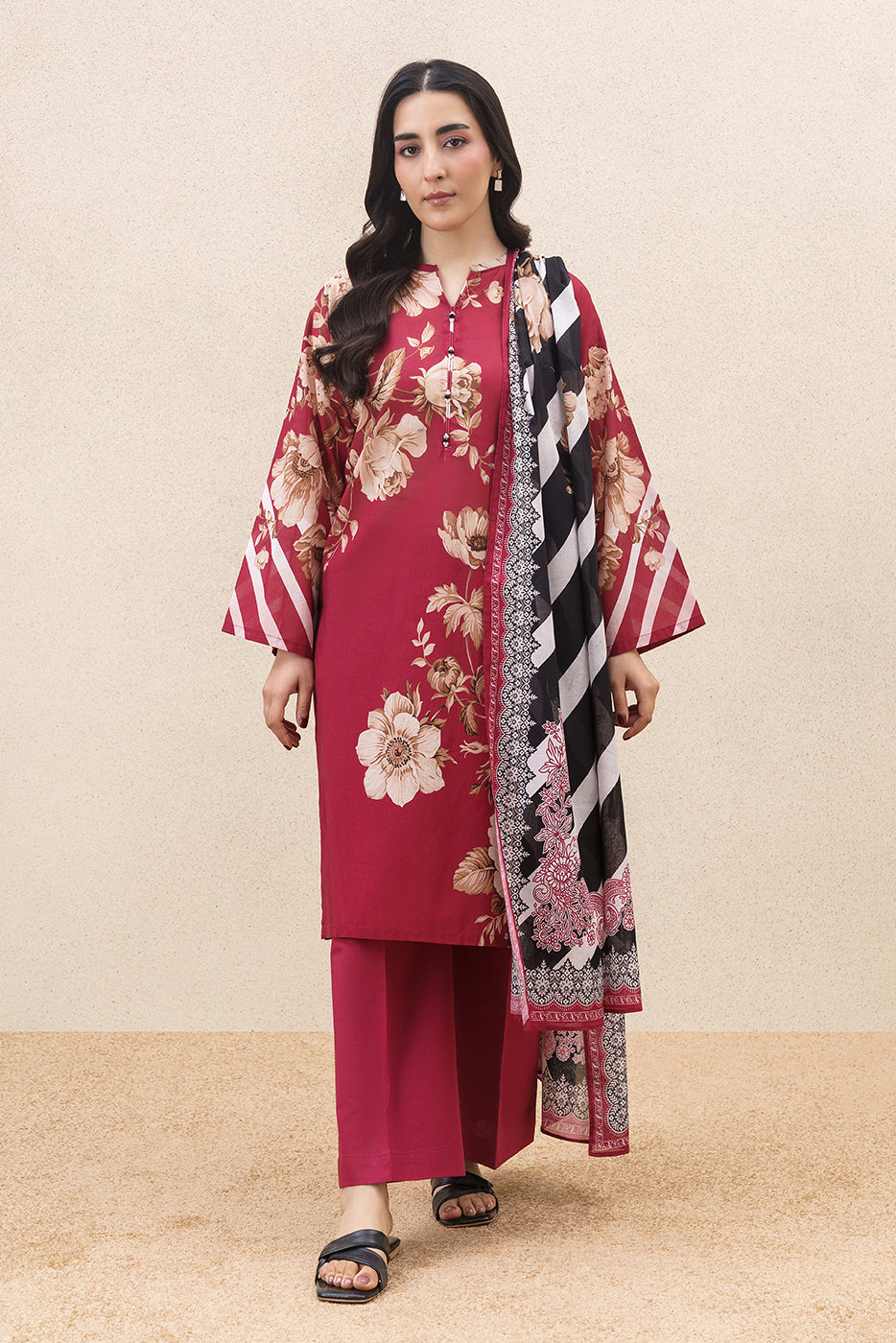 3 PIECE PRINTED LAWN SUIT-WITCHING HOUR (UNSTITCHED)