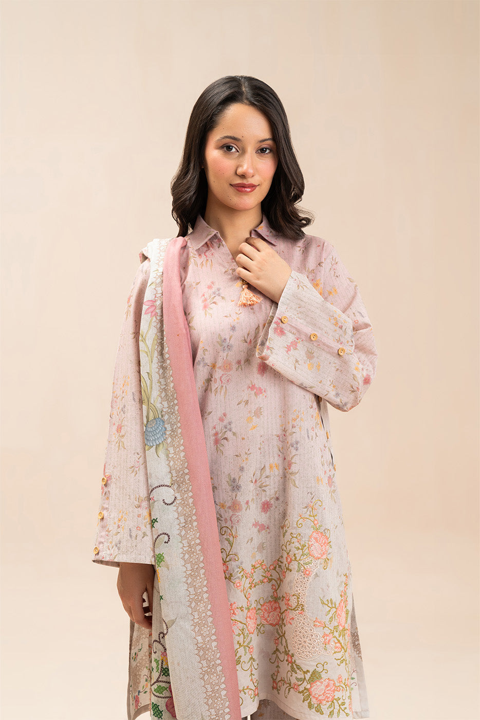 3 PIECE EMBROIDERED LAWN SUIT-VICTORIAN CHARM (UNSTITCHED)