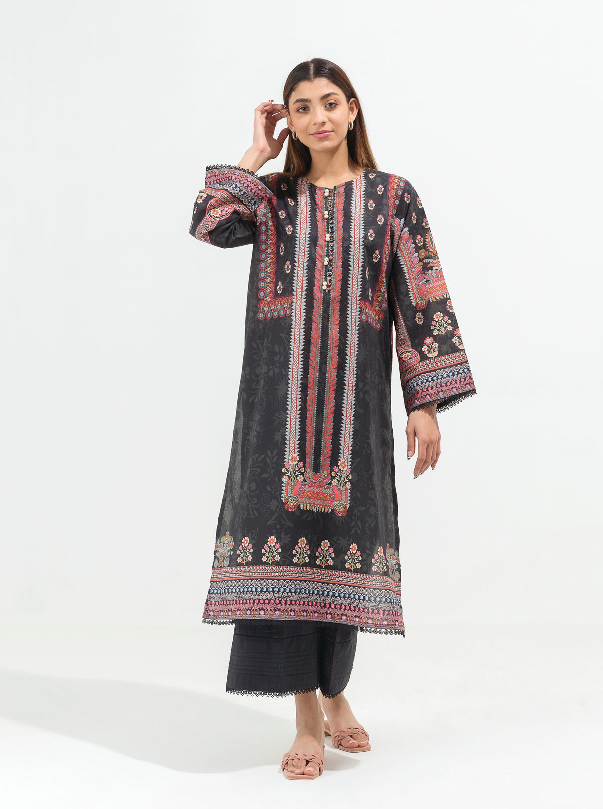 Tribal Obsession-Printed-1P (UNSTITCHED)BT1S22U10-BLACK-2000000190352-1P