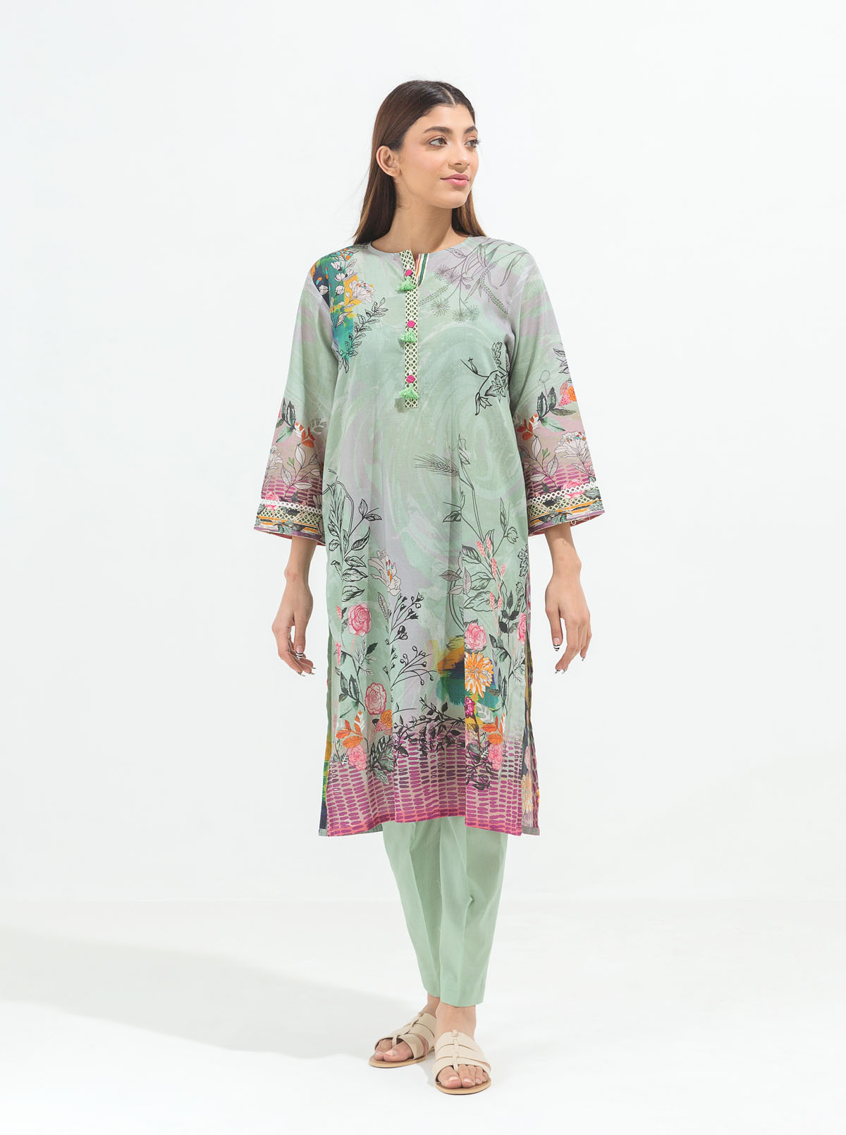 Fusion Gardenia-Printed-1P (UNSTITCHED)BT1S22U13-GREEN-2000000190353-1P