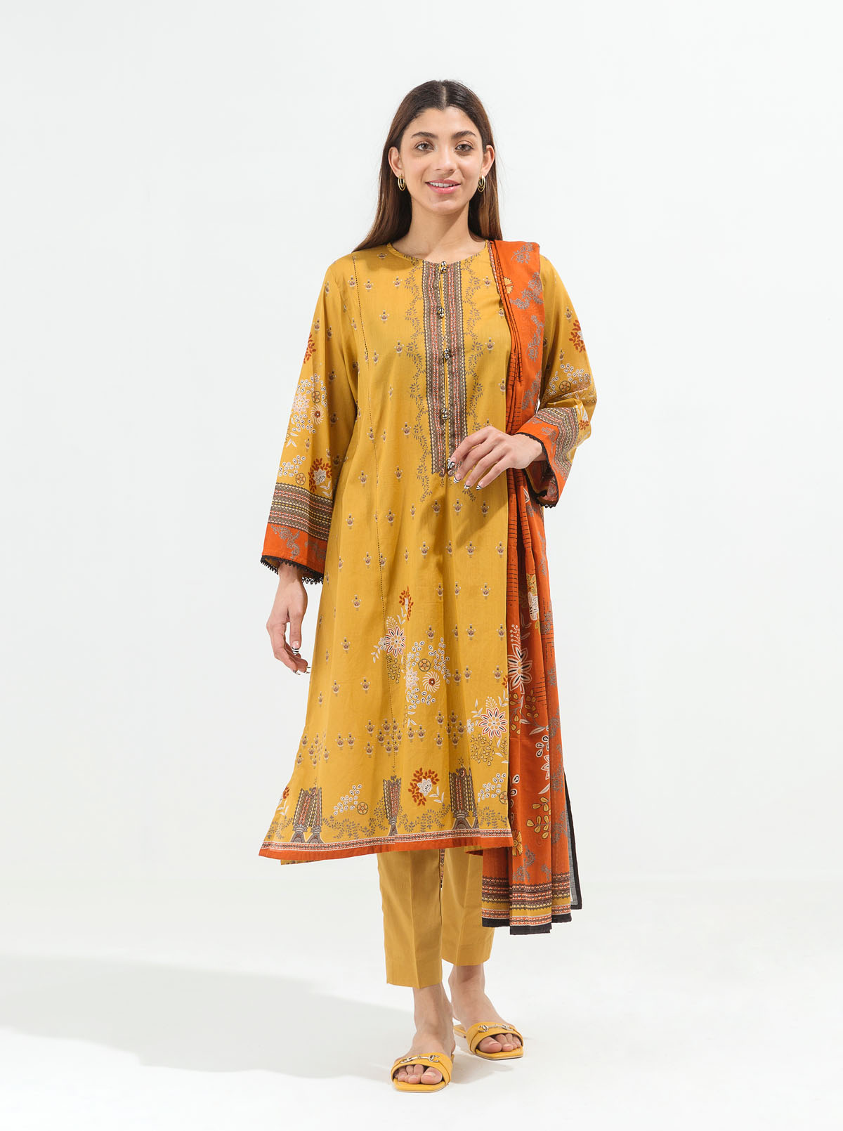 Vista Ochre-Printed-2P (UNSTITCHED)BT1S22U34-MUSTARD-2000000190357-2P