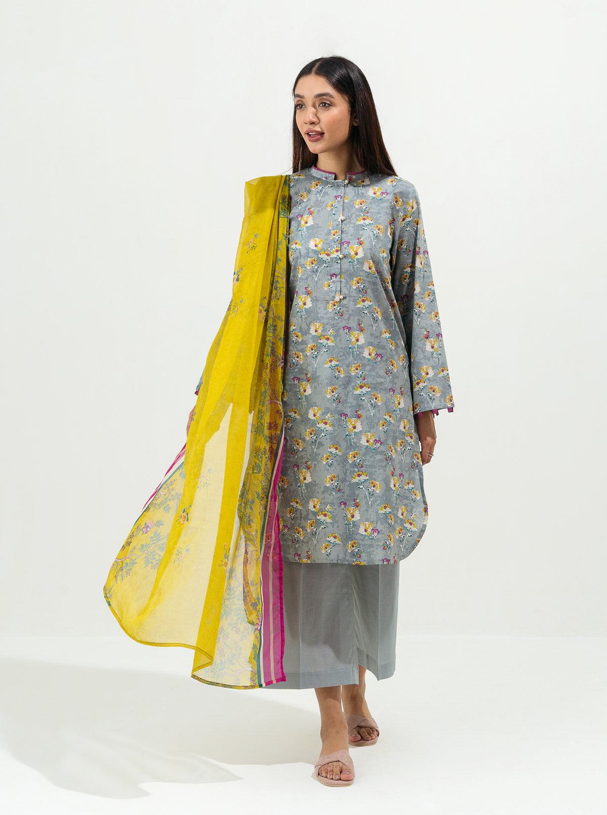 Fluorescent Fantasy-Printed-3P (UNSTITCHED)BT1S22U63-GREY-2000000189645-3P