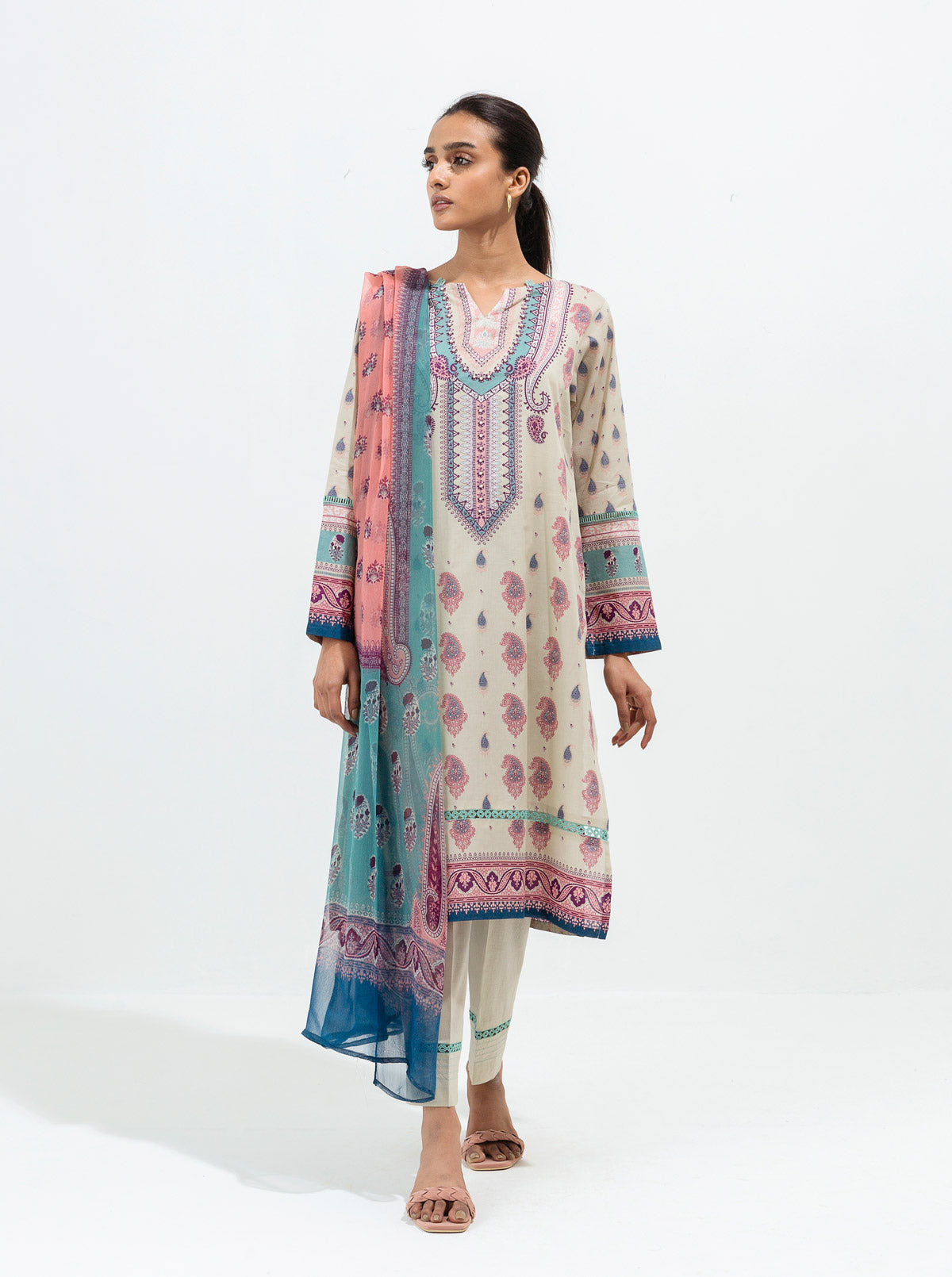 Ethnic Gleam-Printed-3PBT1S22U64-BEIGE-2000000188206-3P