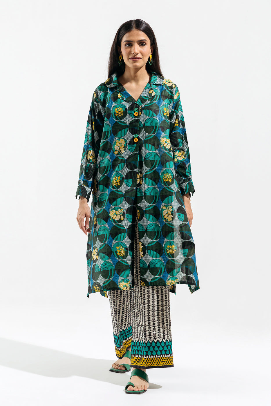 2 PIECE - PRINTED LAWN SUIT - OCEAN ORBIT
