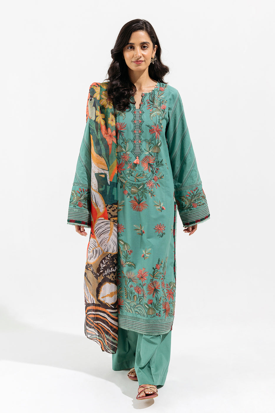 2 Piece - Embroidered Lawn Suit - Sapphire Bloom (Unstitched)
