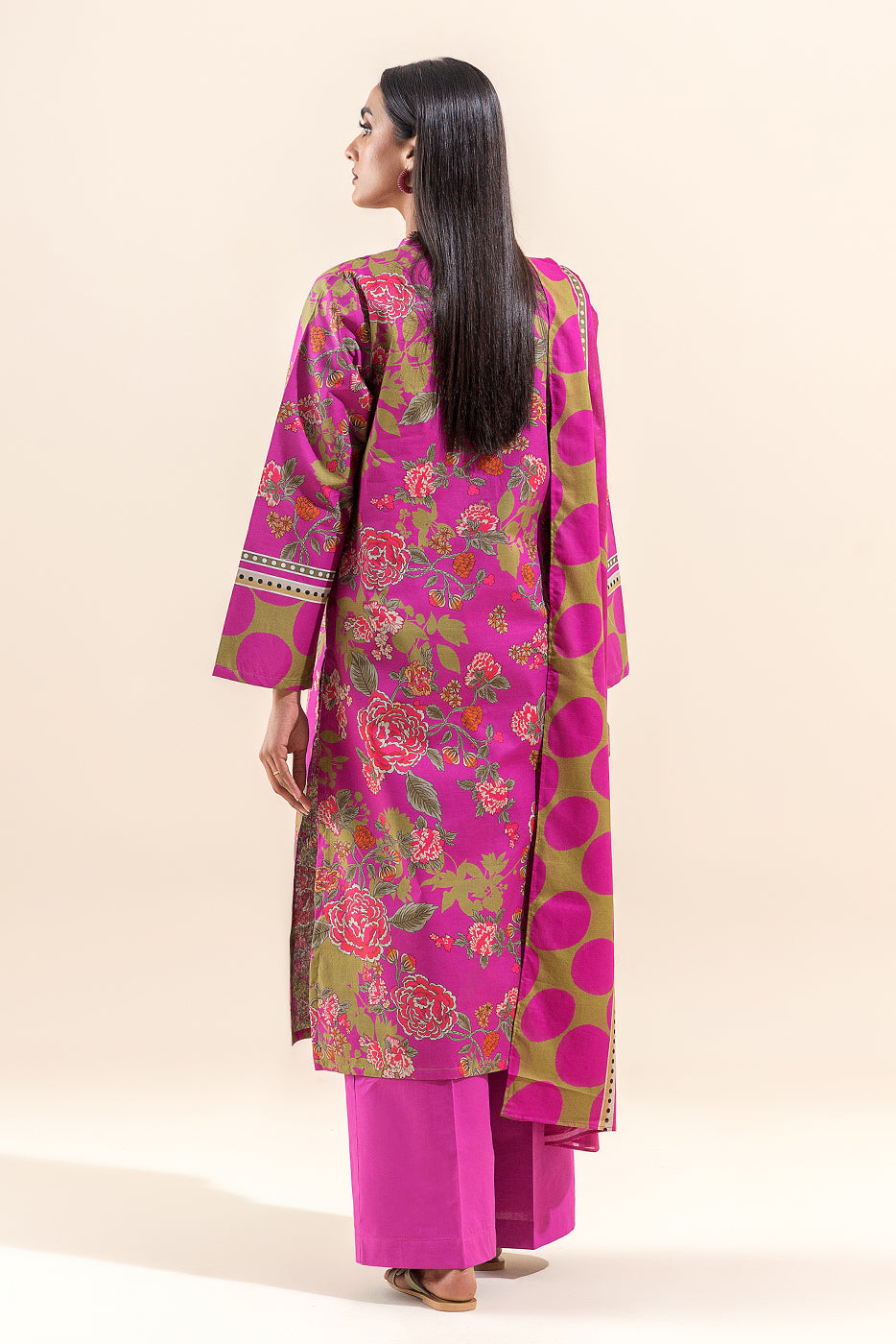3 Piece Printed Lawn Suit-Floret Punch (Unstitched)