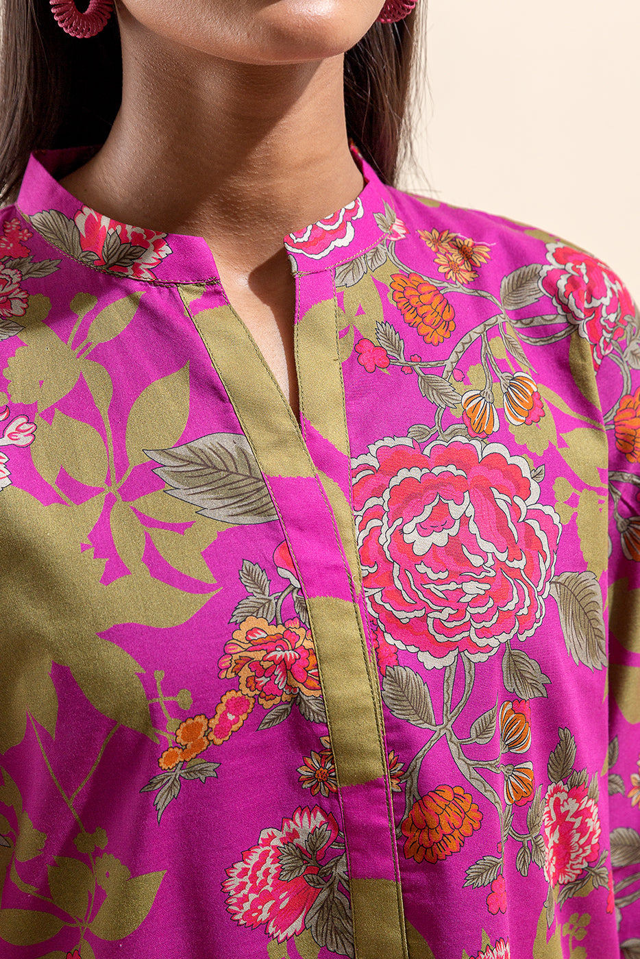 3 Piece Printed Lawn Suit-Floret Punch (Unstitched)