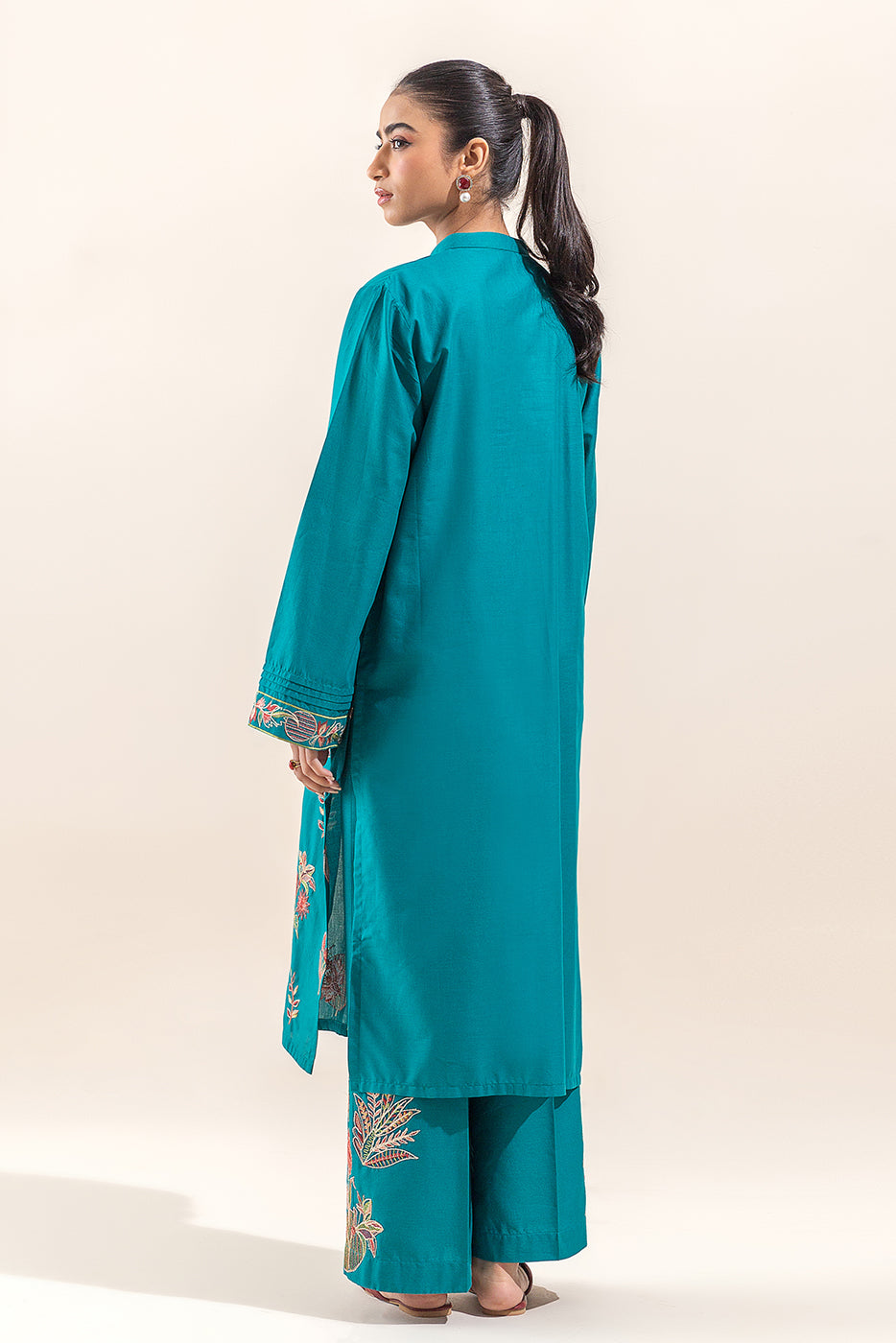 2 Piece Embroidered Lawn Suit-Crystal Lake (Unstitched)