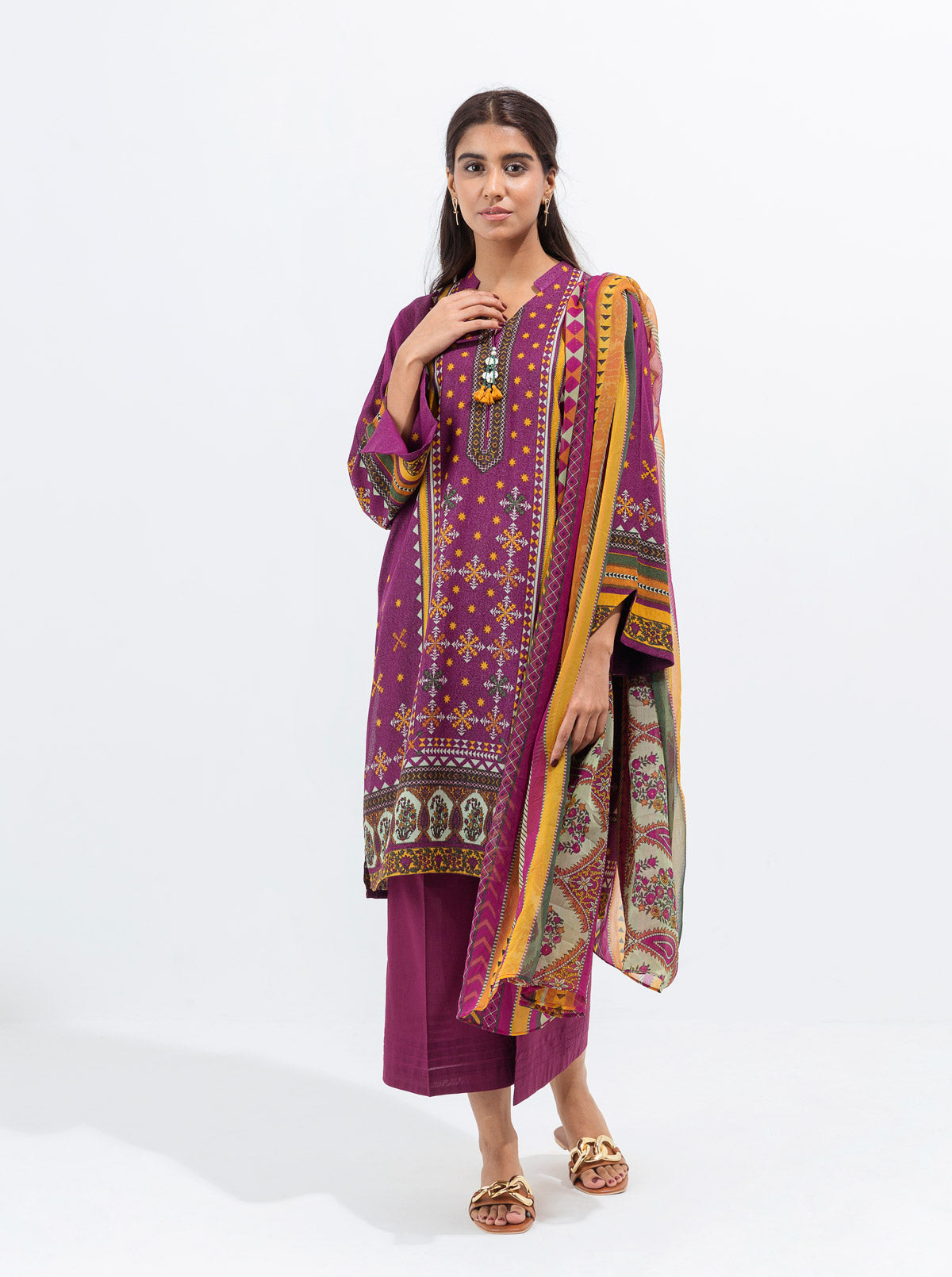 MAGENTA PLUM-PRINTED-3PBT1W21U40-PURPLE-2000000177116-3P