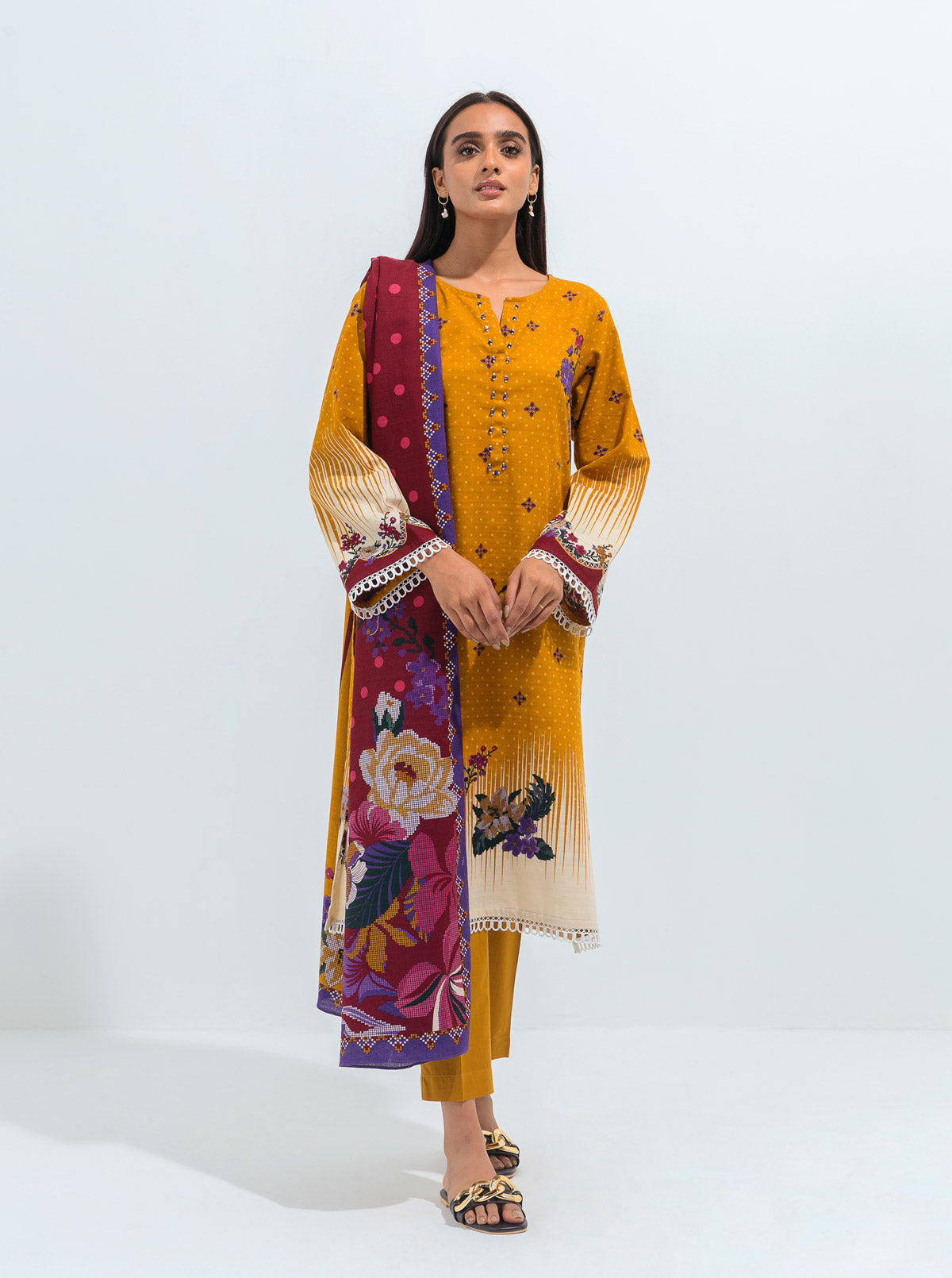 MEADOW BLOSSOM-PRINTED -3PBT1W21U44-MUSTARD-2000000176753-3P